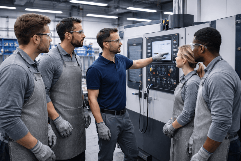 Operators trained on tooling, tolerances, and safe handling