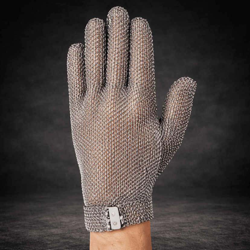 Hook strap stainless steel glove